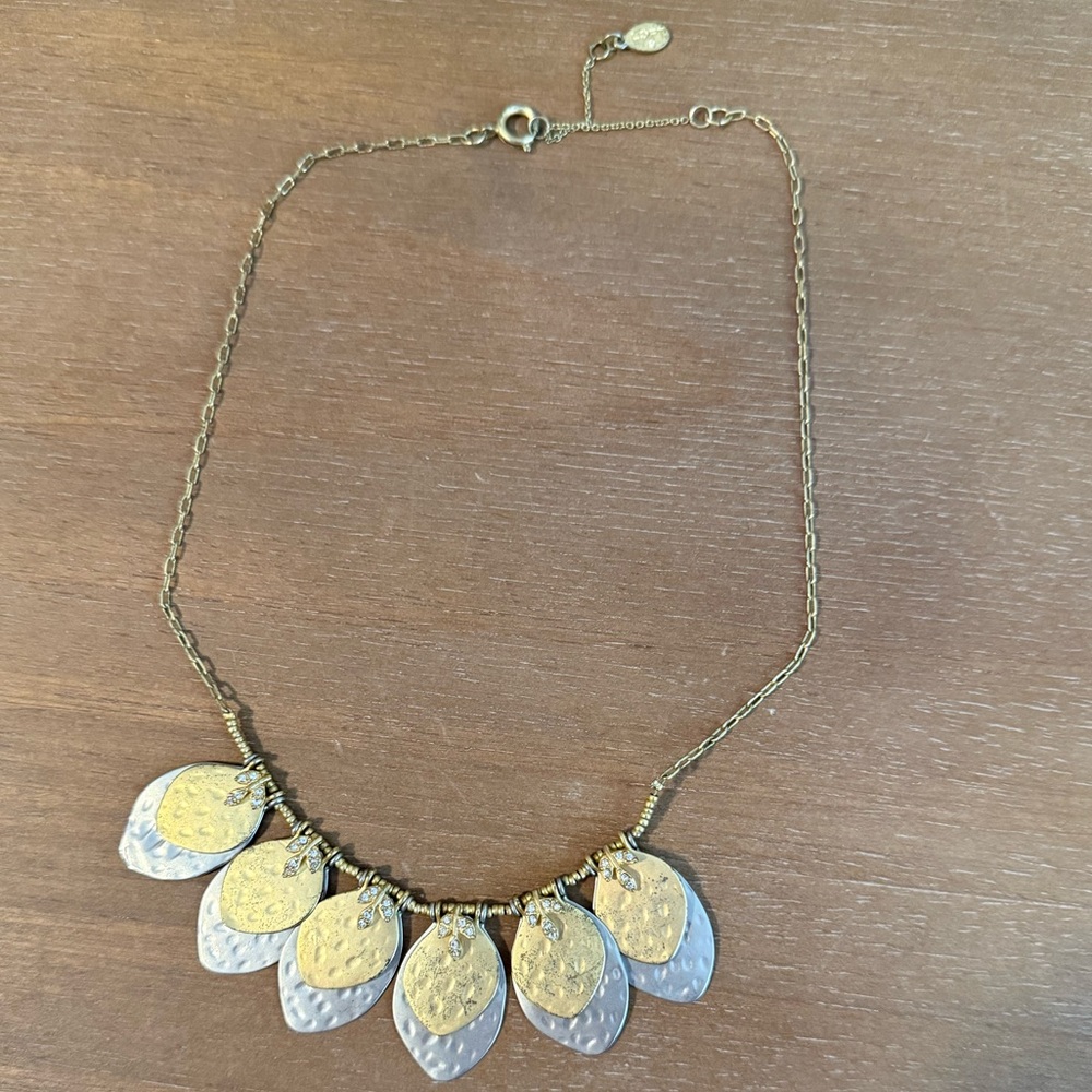 Loft Gold‎ and Silver Leaf Necklace
